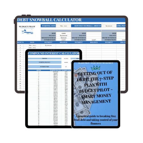 DEBT SNOWBALL CALCULATOR + COMPOUND INTEREST CALCULATOR+ 1 EBOOK FREE